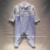 Spanish big-name foreign trade original single late autumn baby male baby one-piece long-sleeved climbing suit Harem dress fake two pieces