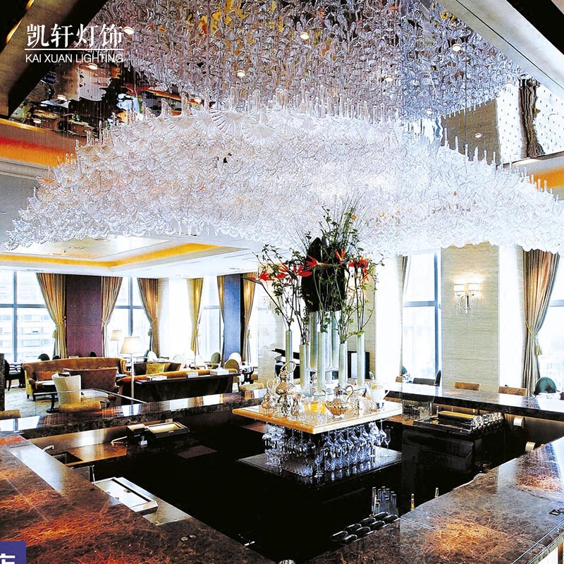 Engineering Soft-mounted Art Aerial Ceiling Pendant Hotel Bar Lobby Sample House Display Centre Sand Tray Creative Pendant