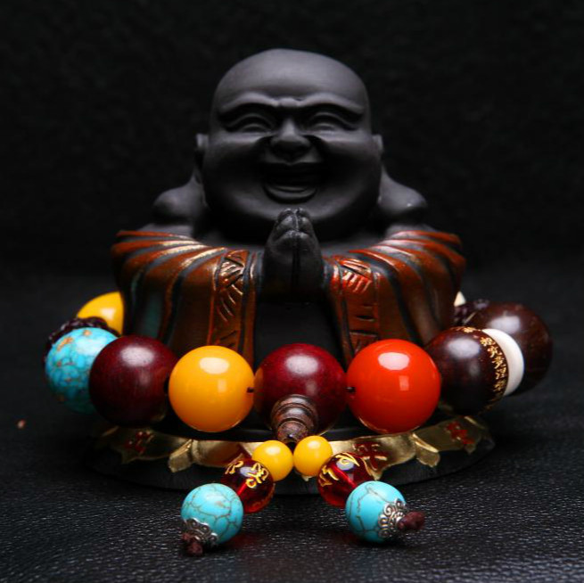 高档创意汽车摆件活性炭雕弥勒佛佛保平安 汽车内装饰品摆件用品