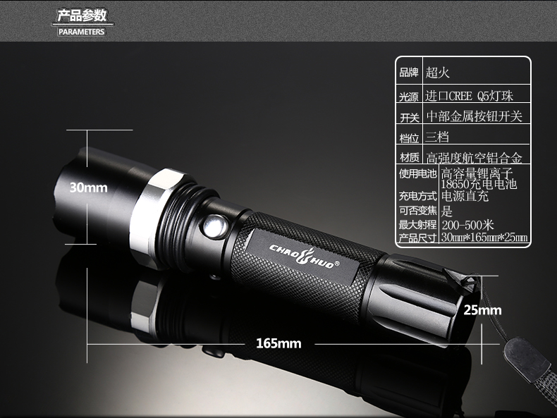 Strong Flashlight Strong Flashlight Flashlight Adjustable Focus LED Long-range Flashlight Support Straight Charging with Life Hammer