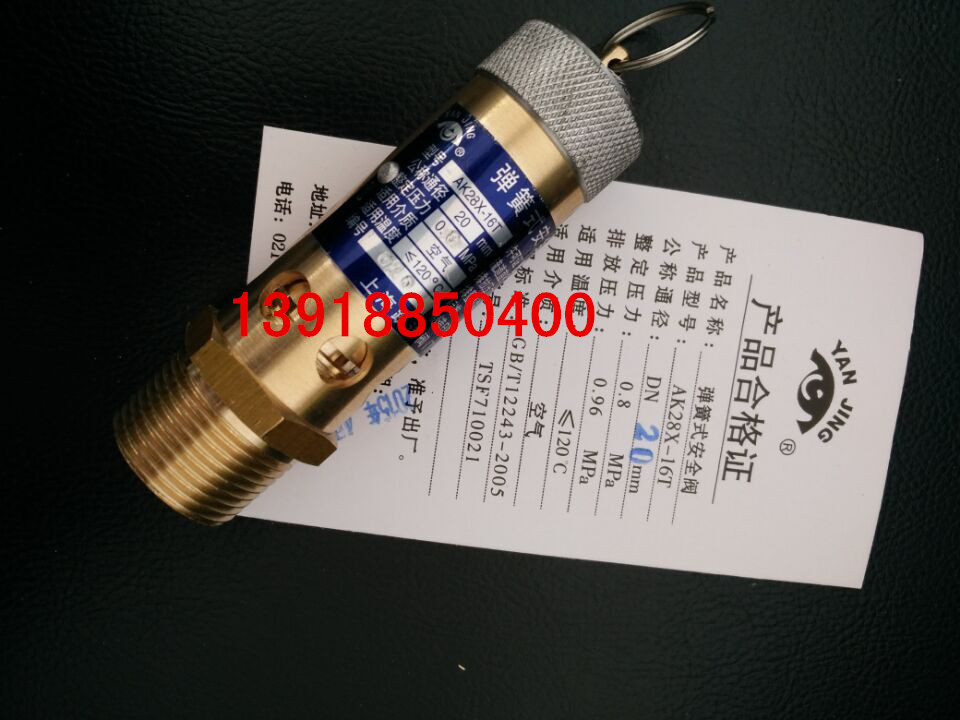 Spring - type safety valve AK28X-16T DN20 3 4 6 min
