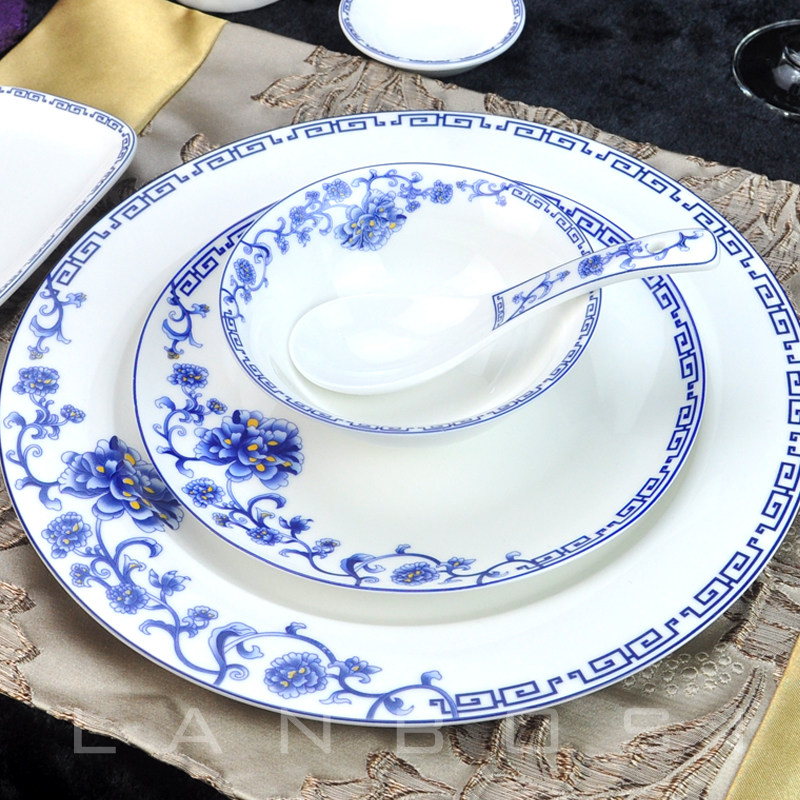 High-end restaurant hotel box club tableware hotel supplies table set bowl plate spoon