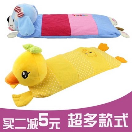 Autumn and winter baby baby children's pillow 0-1-3-6 years old anti-biased head full cotton lengthened cartoon buckwheat pillow stereotyped pillow