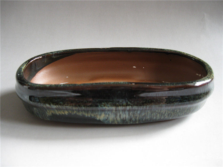 1980s ceramic porcelain kiln changed glaze mini flower pot flower old porcelain bonsai pot succulent pot potted punch drill