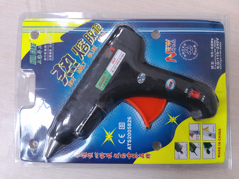 LED electronic light box hot melt gun hot melt glue stick dispensing gun high power with switch 100W hot melt glue gun