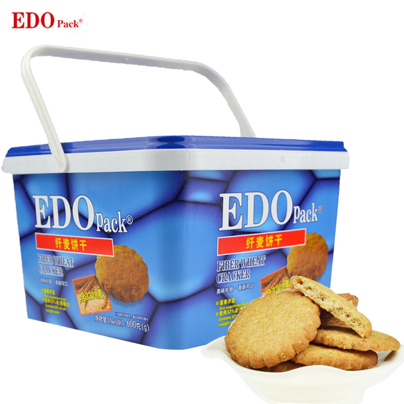 【天猫超市】EDO纤麦饼干 600g克/盒 休闲零食 礼盒$
