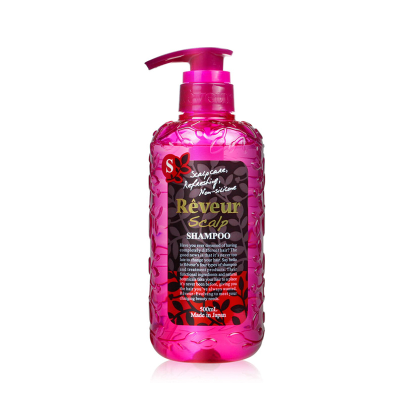 日本Reveur无硅油洗发水男女粉色头皮护理洗头水橘子香500Ml