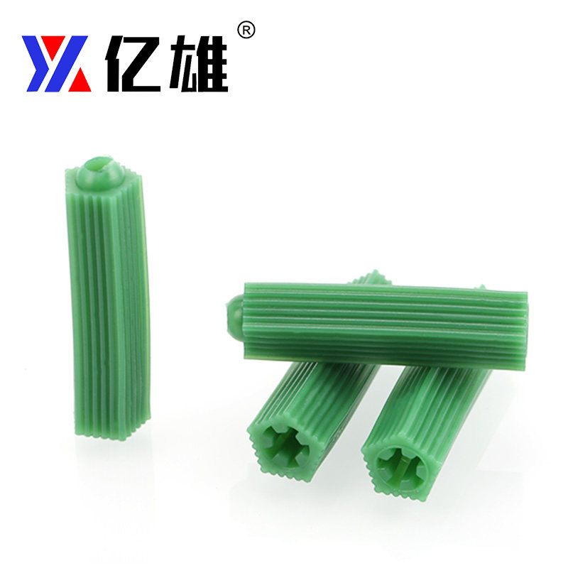 Green rubber plug plastic inflatable tube plastic rubber plug expansion screw inflatable rubber wall plug M8M6