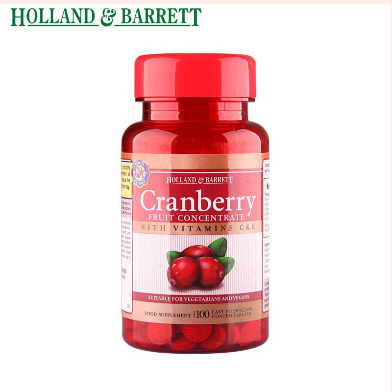 HollandBarrett/HB荷柏瑞 浓缩蔓越莓片养颜泌尿炎症卵巢100粒