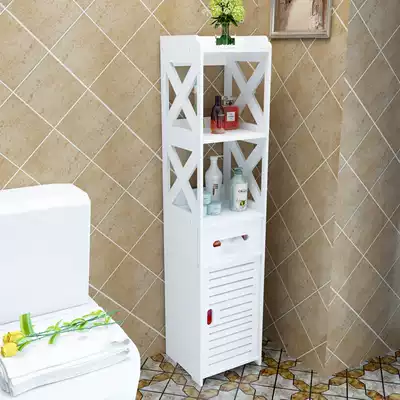 Bathroom rack, toilet side cabinet, side cabinet, toilet, floor-to-ceiling storage cabinet, waterproof toilet storage layer shelf