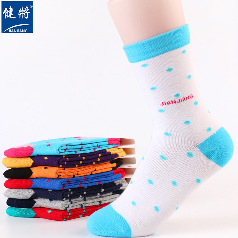 6 double bodybuilding for girls autumn and winter middle cylinder combed cotton socks kid student cotton socks big child short socks