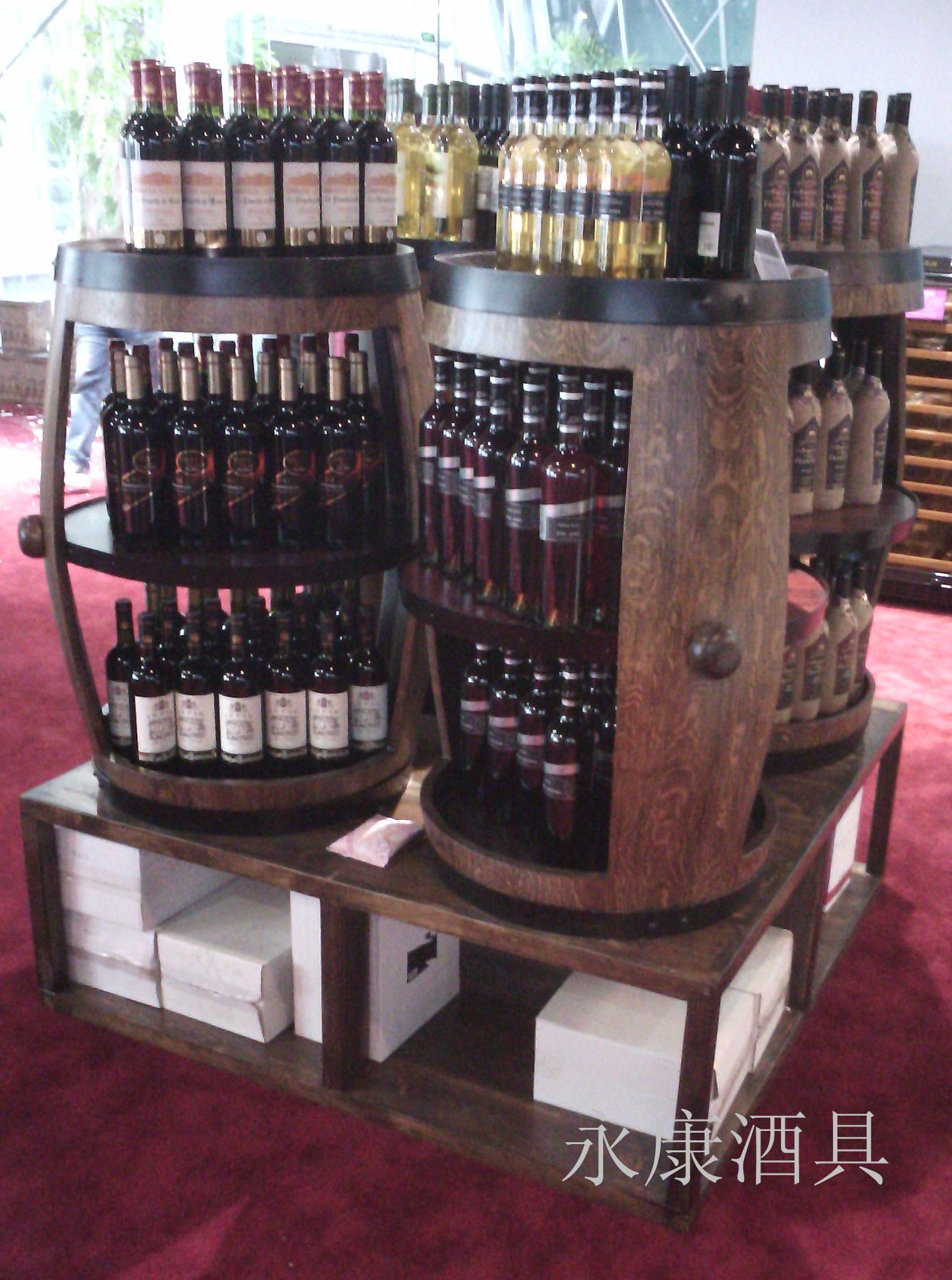 Hall Display Cabinet Oak Barrels Combined Oak Wood Show Cabinet Wine Barrel Furniture Oak Furniture Wine Cellar Cabinet