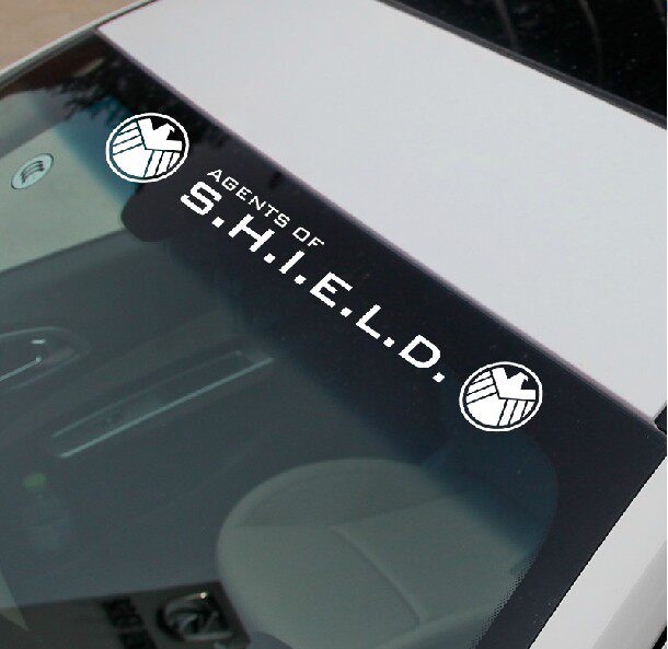 亚丁湾汽车玻璃风档贴纸 特工标志 复仇者联盟SHIELD前后风挡车贴