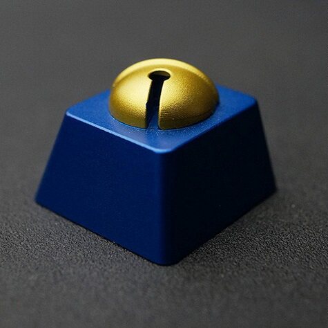 HolyOOPS Doraemon Bell aluminum alloy mechanical keyboard metal key cap in peripherals