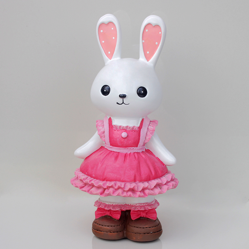 10/7/2015 = high 24cm width 12cm-mitish rabbit female-plaster like mold chocolate model painted