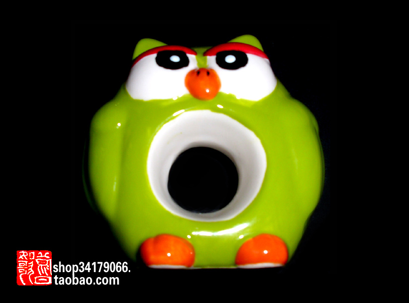 Cartoon version of kitten owl ceramic parts