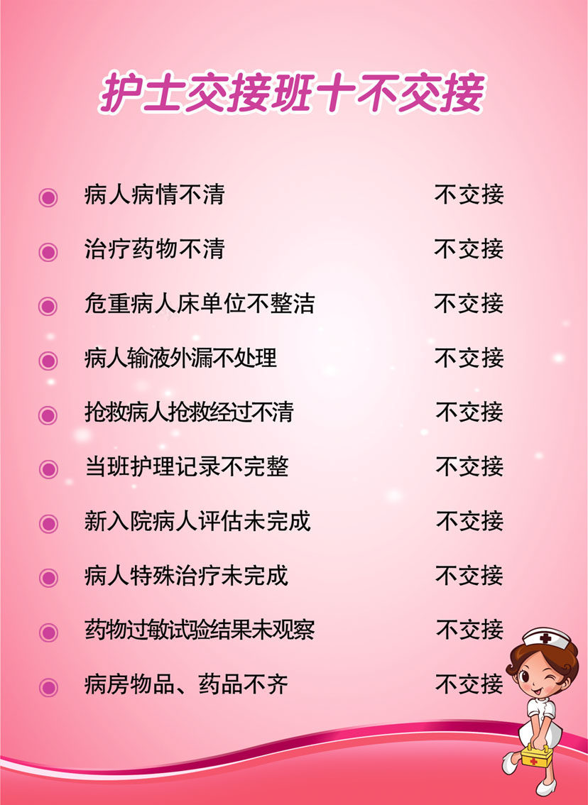 738海报印制写真喷绘169医院妇产科护士制度2护士交接班十不交接