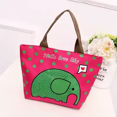 2019 Korean new Hand bag fashion lunch bag waterproof Oxford cloth sports bag canvas small bag cartoon women's bag