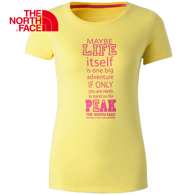 THE NORTH FACE/北面 女款抗紫外线印花棉圆领T恤 A4EV