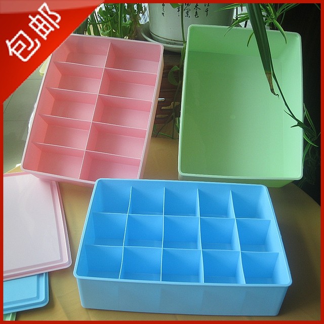 Multi-grid plastic drawer clothing artifact sorting box