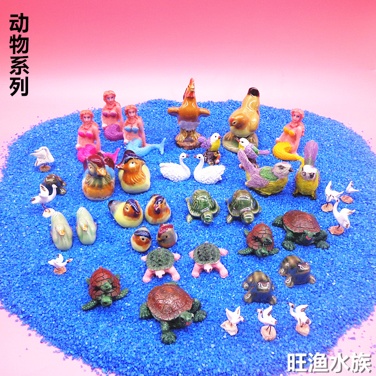 Animal series white crane fairy crane mountain red-crowned crane chick turtle water-absorbing rockery bonsai fish tank landscaping decoration ornaments