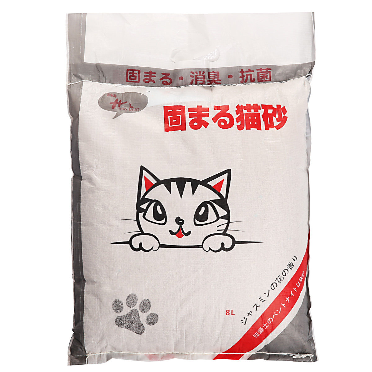波奇网 日本嘿乐猫硅藻土无尘环保猫砂膨润土除臭结团茉莉花味8L