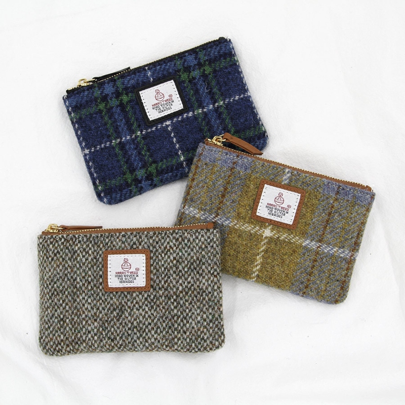 Plaidkat Harris Tweed Coin Purse Harris Tweed Multifunctional Card Holder Key Bag