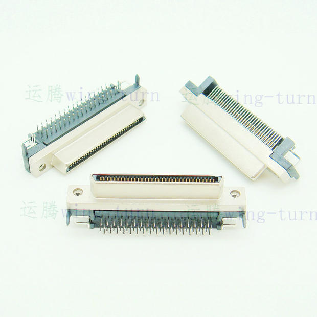 Yunteng HMCR68FS-90 scsi68pin board mother seat 0 8mm spacing VHDCI68PCB zinc alloy