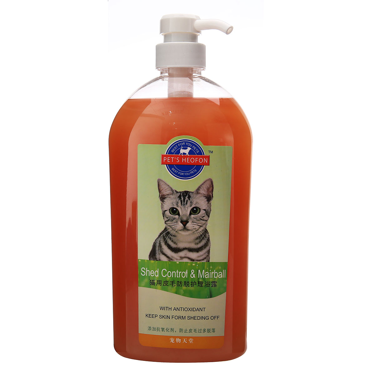 波奇网宠物猫沐浴用品宠物天堂猫用皮毛防脱护理沐浴露1L猫用香波