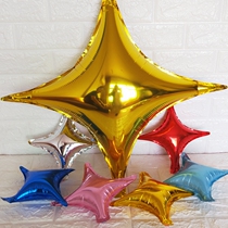 Four-pointed star aluminum film 10 inch 24 inch star balloon baby birthday party Kindergarten wedding wedding room decoration layout