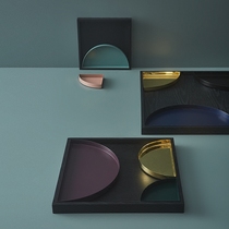 AYTM UNITY Tangram brass metal walnut tray decorative basin jewelry tray fruit tray storage tray