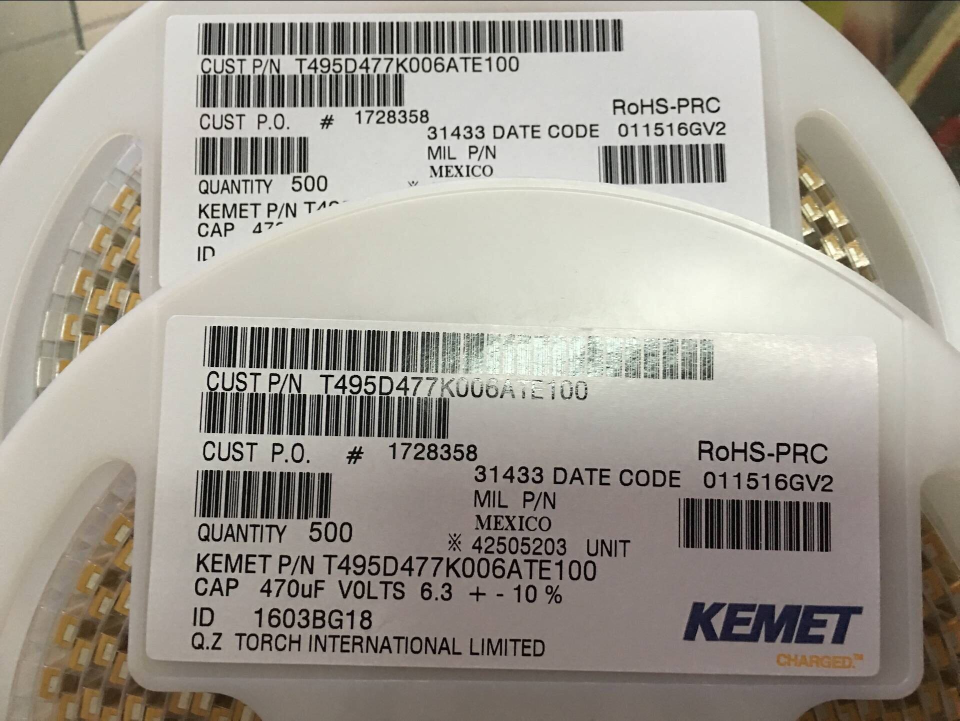 T491A476K006RNJ 6 3V 47UF A