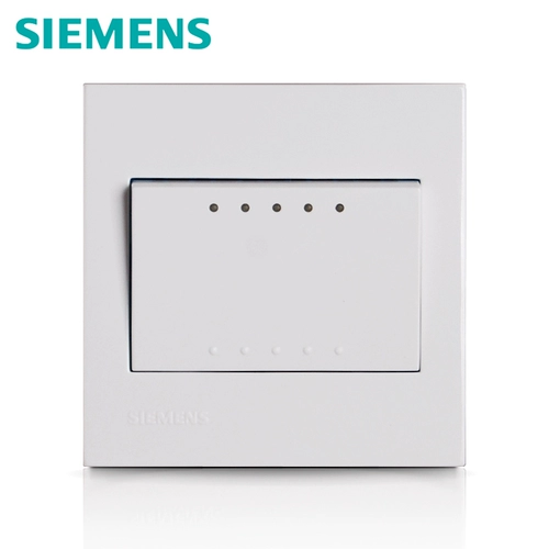 Siemens Switch Socket Socket Lingzhi Series Yaobai Double -Control Switch Одинокий флуоресцентный переключатель с двойной полосой управления