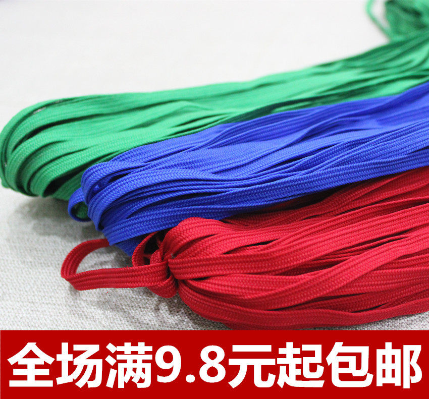 10mm color flat belt with inlaid weaving belt Polyester belt Buddha bead neck weaving accessories