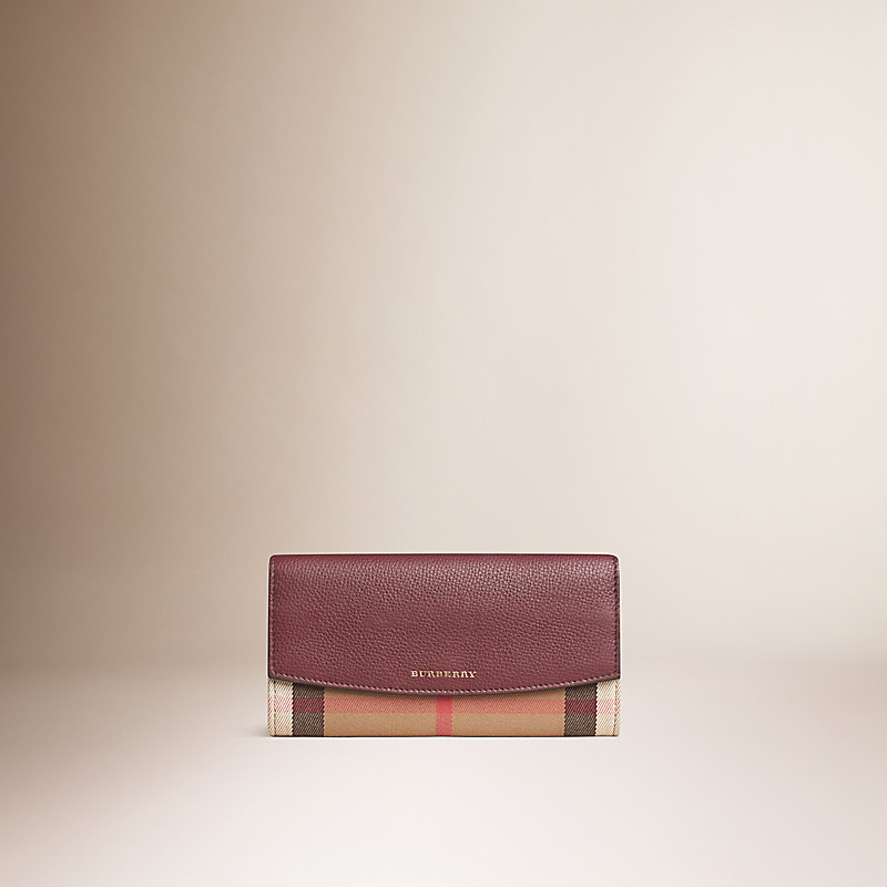 BURBERRY/博柏利House 格纹皮革长款钱夹 39753301