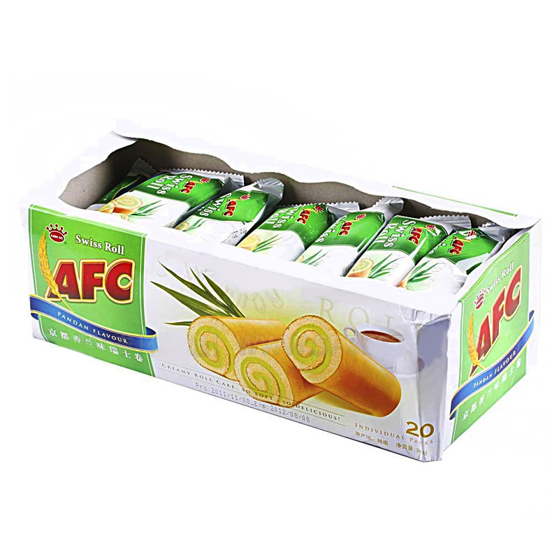 【天猫超市】越南进口京都AFC香兰味瑞士卷360g零食品夹心蛋糕