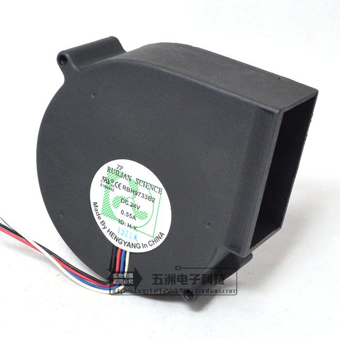 RUILIAN SIENCE 9733 24V 0 55A Turbo suction blower fan hole distance 10cm 2 lines