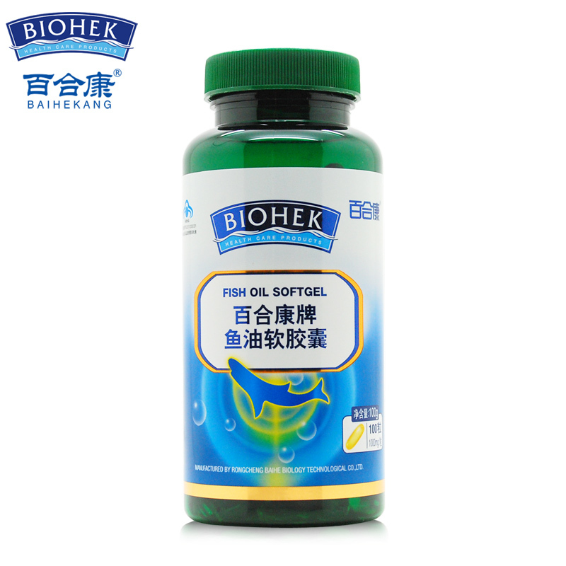 百合康牌鱼油软胶囊 1.0g/粒*100粒