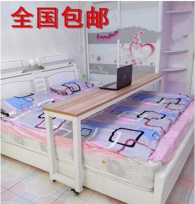 双人懒人笔记本电脑桌台式家用 跨床上用简易移动学习写字桌书桌