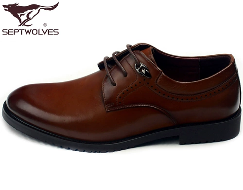 Septwolves, кожаная модная повседневная обувь, европейский стиль, из натуральной кожи