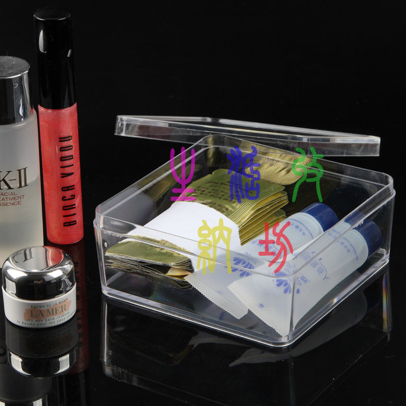 Transparent first decorated box plastic containing box small square box storage box Bead Box Sample Display Case Collection Box Wholesale