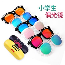Large Box Children Sunglasses Tide Girl Polarized Anti-UV Super Light Color Film Kid Students Sunglasses Fashion New