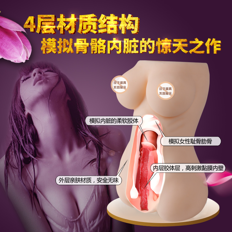男用自慰器真人仿真半身骨架实体阴臀倒模夫妻抽插成人情趣用品CJ