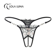 French Lola Luna new (mountain tea flower) lace underpants without marks and skin-knickers women embroidered