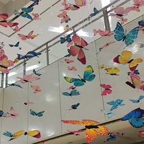 Simulated butterfly string three-dimensional pendant wedding hotel 4S store exhibition hall corridor window string creative jewelry aerial pendant