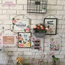 Wrought iron ornaments home decoration living room painting iron wall wall hanging clothing store bar wall pastoral style