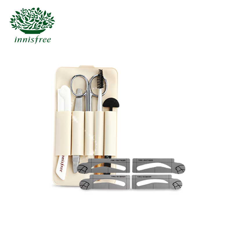innisfree/悦诗风吟乐活自然美妆工具-眉部专用套装眉刀/卡/刷/剪