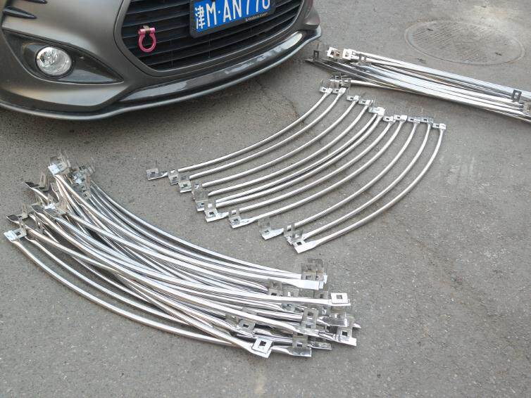 Spot Hyundai Feisi modified surrounded front face front bar anti-collapse drooping telescopic rod Seiko stainless steel models