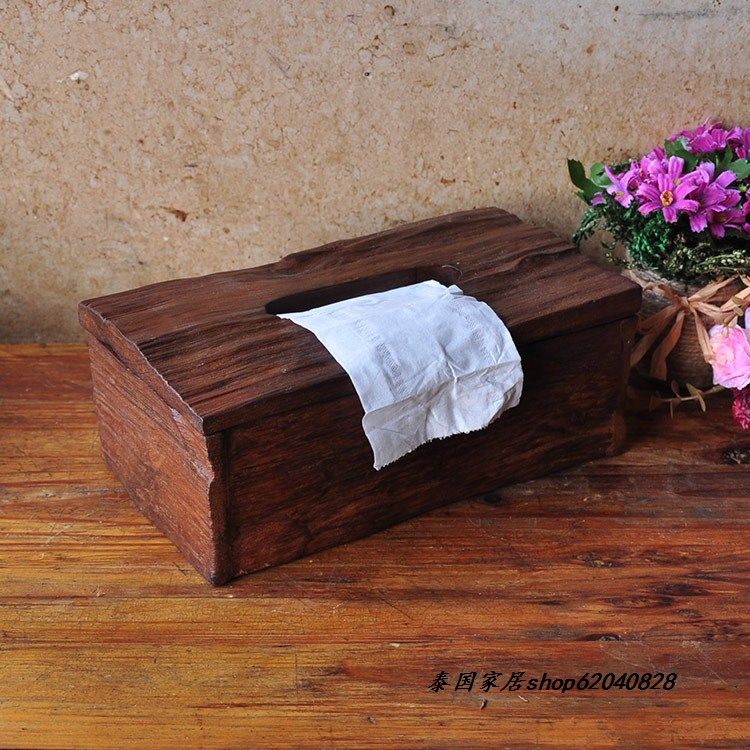 Thailand solid wood handmade home accessories teak southeast Asia crafts storage box decoration tissue box new