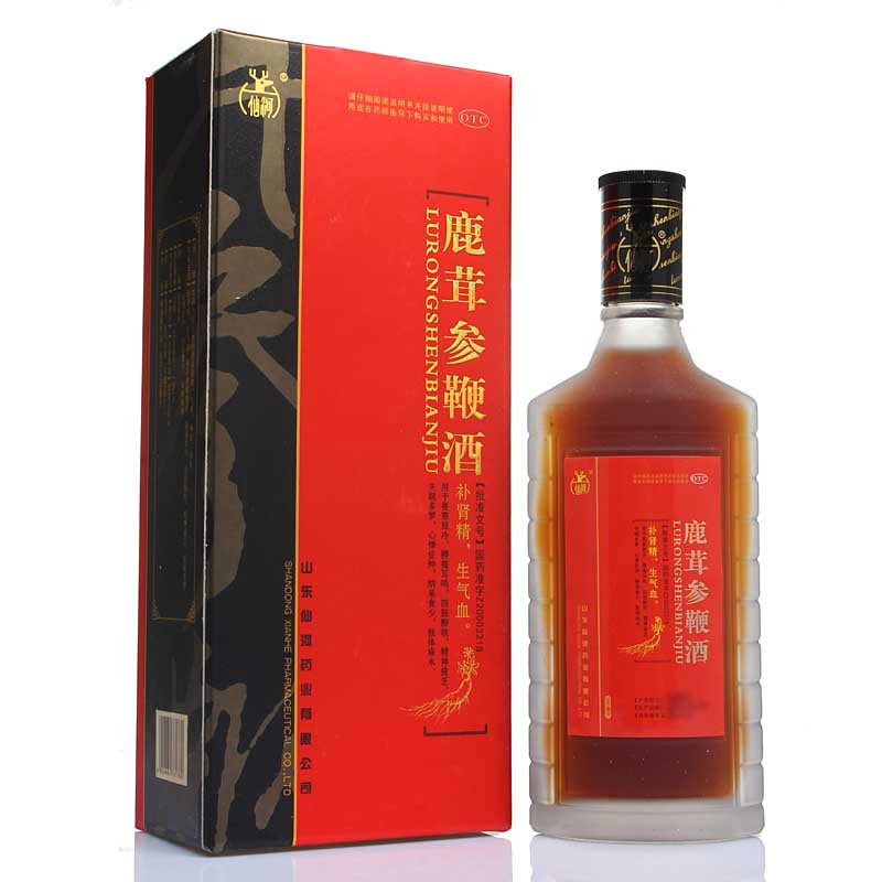 拍2发3 仙河 鹿茸参鞭酒250ml 补肾精气血 四肢酸软 失眠多梦腰痛